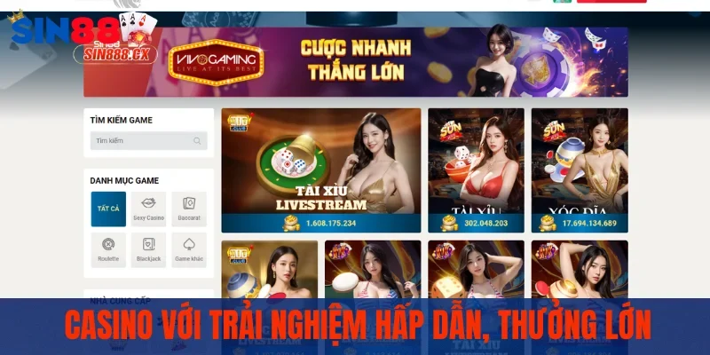 Sin88 Kincsin 🎖️ Link Vào Nhà Cái SIN88 COM Mới Nhất 2025 13 Casino với trải nghiệm hấp dẫn, thưởng lớn