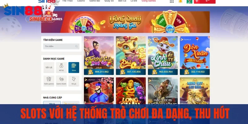 Sin88 Kincsin 🎖️ Link Vào Nhà Cái SIN88 COM Mới Nhất 2025 14 Slots với hệ thống trò chơi đa dạng, thu hút
