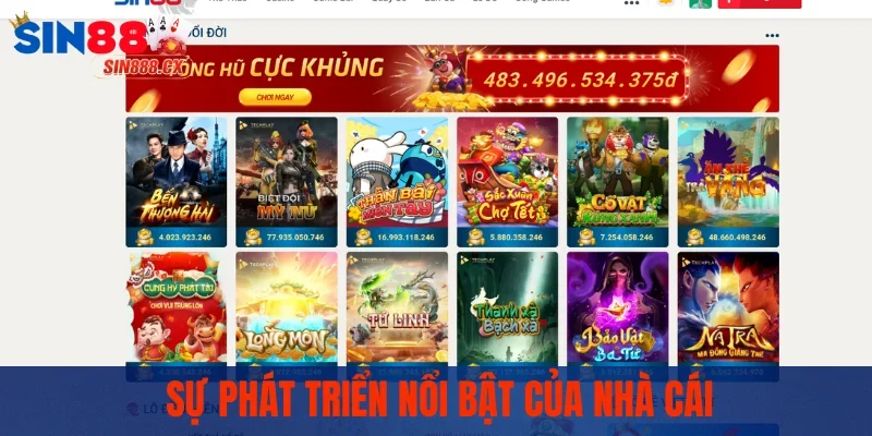 Sin88 Kincsin 🎖️ Link Vào Nhà Cái SIN88 COM Mới Nhất 2025 7 Sự phát triển nổi bật của nhà cái